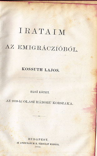 Irataim az emigrczibl I.