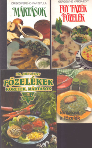 4 db �zel�kes-m�rt�sos szak�csk�ynv: Ter�t�ken a f�zel�k - Egy faz�k f�zel�k - M�rt�sok - F�zel�kek, k�retek, m�rt�sok