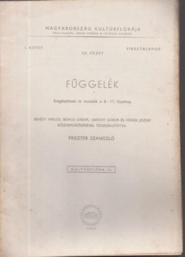 A termesztett algk - Magyarorszg Kultrflrja I.ktet.Virgtalanok 7.fzet (Kultrflra 9.)