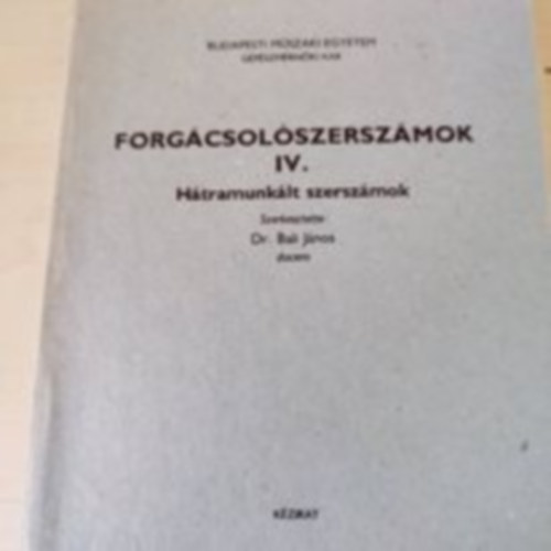 Forgcsolszerszmok IV.