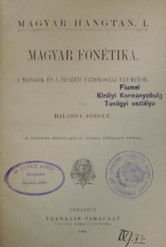 Magyar fontika.