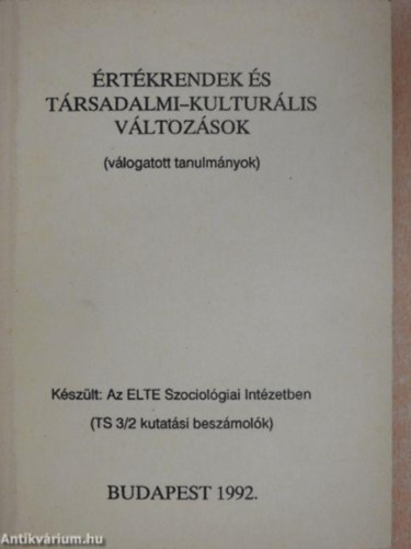 Somlai Pter - rtkrendek s trsadalmi-kulturlis vltozsok