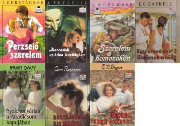 7 db a Hel�na k�nyvek sorozatb�l: Hazudj, csak szeress + �larcosb�l az �don kast�lyban + N�sz�jszaka kis hib�val + Nyolckor v�rlak a Paradicsom kapuj�ban + Egy orvos, akit �ld�znek a n�k + Szerelem a h�mez�n + Perzsel� szerelem