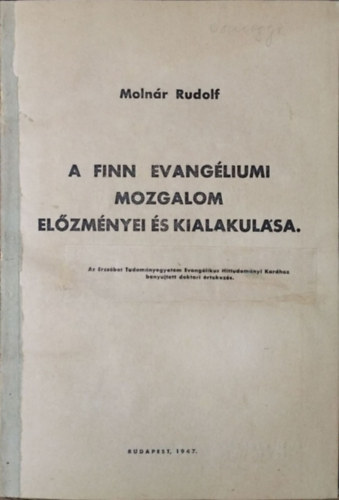 Finn evangliomi mozgalom elzmnyei s kialakulsa
