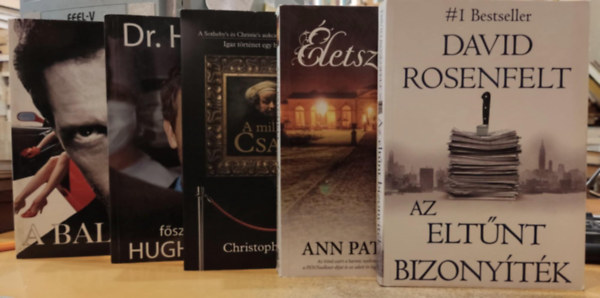 5 db kelly ktet: Az eltnt bizonytk + letszonta + A millirdos csals + Dr. House + A balek