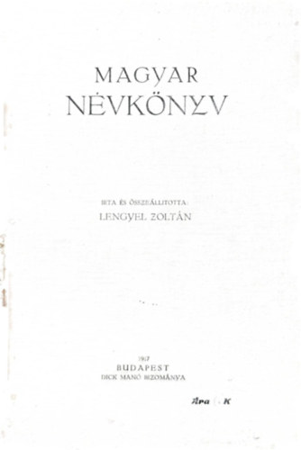 Magyar Nvknyv