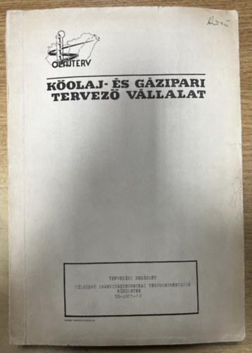 K�olaj- �s G�zipari Tervez� V�llalat - Tervez�si seg�dlet - C�lszer� ir�ny�t�stechnikai tervdokument�ci� r�szletek