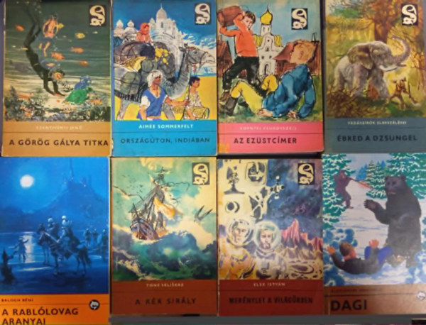 Delfin knyvek knyvcsomag (8 darab) A grg glya titka; Orszgton, Indiban; Az ezstcmer; bred a dzsungel - Vadszrk elbeszlsei; A kk sirly; Mernylet a vilgrben; Dagi; A rabllovag aranyai