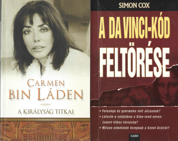 2 db k�nyv, Carmen Bin L�den: A kir�lys�g titkai, Simon Cox: A Da Vinci-k�d felt�r�se