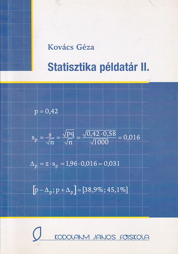 Statisztika pldatr II.