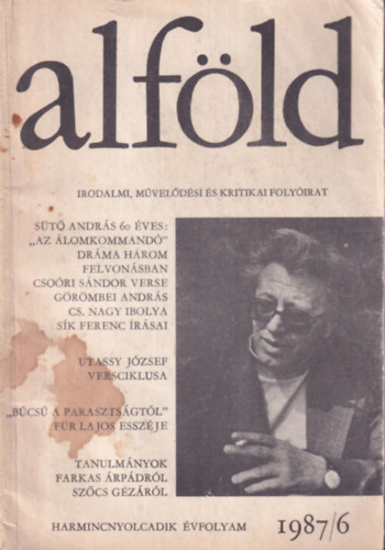 Alfld 1987/6. (Irodalmi, mveldsi s kritikai folyirat)