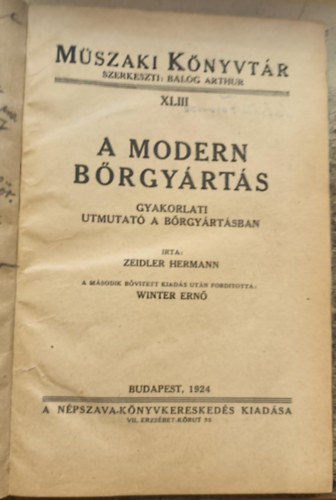 A modern b�rgy�rt�s