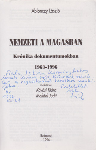 Nemzeti a magasban (dediklt)