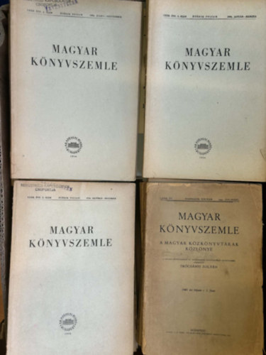 Magyar K�nyvszemle 1918-2004. (72 db �vfolyam) + A tartalomjegyz�k �s n�vmutat�