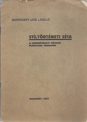 Stlustrtneti sta a Szpmvszeti Mzeum plasztikai termben (1933) - Dediklt!