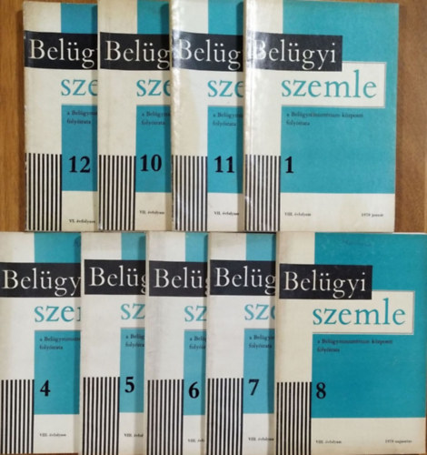 Belgyi Szemle, 1968-1970 - 9 szrvnyszm