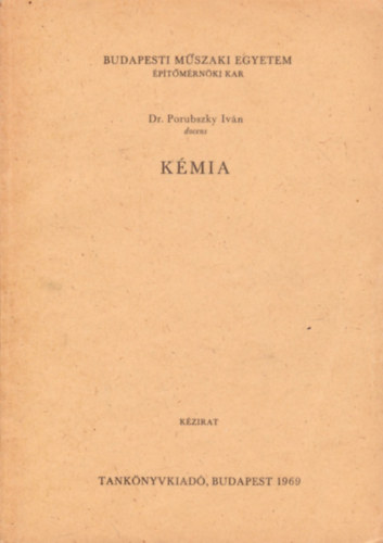 Kmia ( Budapesti Mszaki Egyetem ptmrnki kar) Kzirat