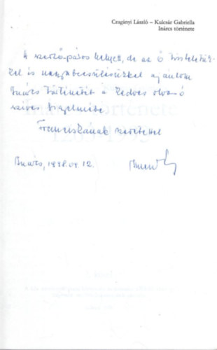 In�rcs t�rt�nete I-II. 1263-1993 - dedik�lt
