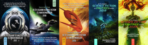 5 db Az �v legjobb science fiction �s fantasynovell�i sorozatb�l: Az �v legjobb science fiction �s fantasynovell�i 2017 + 2018 + 2019 +  Az �v magyar science fiction �s fantasynovell�i 2018 + 2020