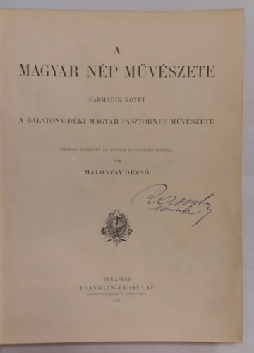 Malonyay Dezs - A magyar np mvszete III.