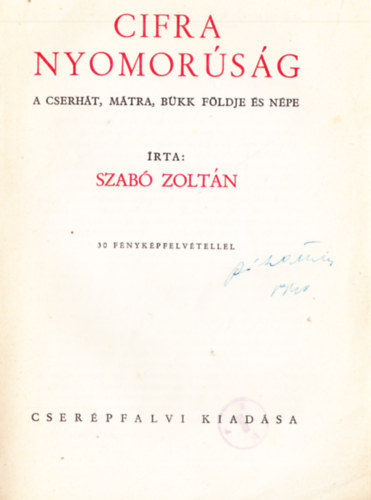 Cifra nyomorsg (A Cserht, Mtra, Bkk fldje s npe)