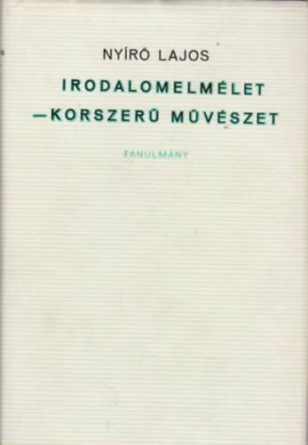 Irodalomelmlet- korszer mvszet