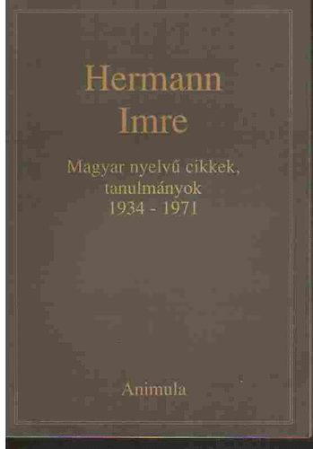 Magyar nyelv cikkek, tanulmnyok 1934-1971