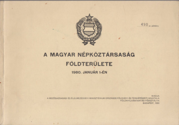 A Magyar Npkztrsasg fldterlete 1980. janur 1-n (szmozott)