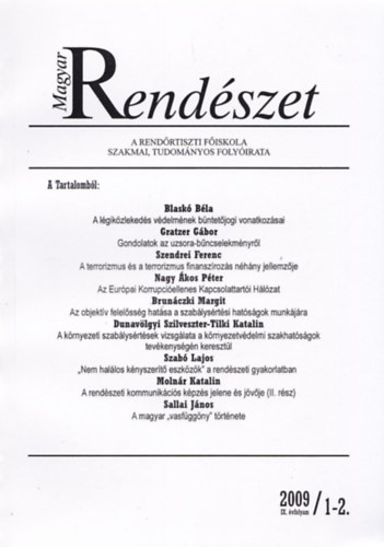 Magyar Rendszet 2009/ 1-2