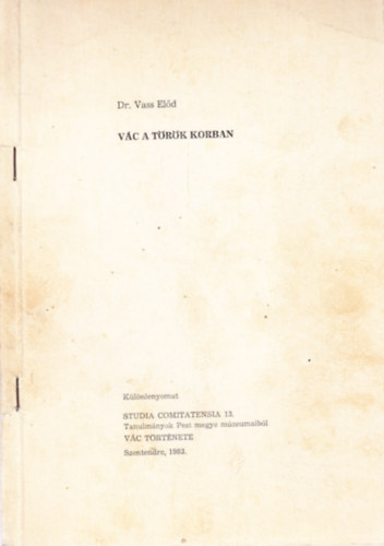 Dr. Vass Eld - Vc a trk korban