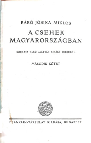 A csehek Magyarorszgban II.