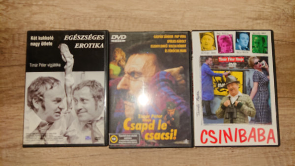T�m�r P�ter h�rom klasszikus filmje DVD-n: Eg�szs�ges erotika, Csapd le, csacsi!, Csinibaba