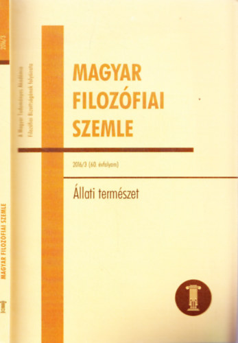 Magyar Filozfiai Szemle 2016/3 60. vfolyam - llati termszet