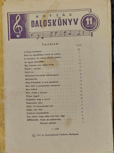 Kott�s dalosk�nyv 11.