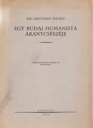 Egy budai humanista aranycsszje