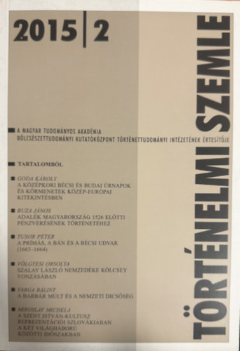 T�rt�nelmi szemle 2015/2