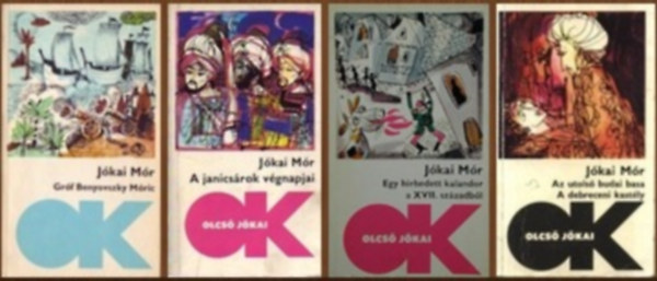 Jókai Mór - 4 db-os olcsó könyvtár csomag: Gróf Benyovszky Móric / A janicsárok végnapjai / Egy hírhedett kalandor a XVII. századból / Az utolsó budai basa - A debreceni kastély
