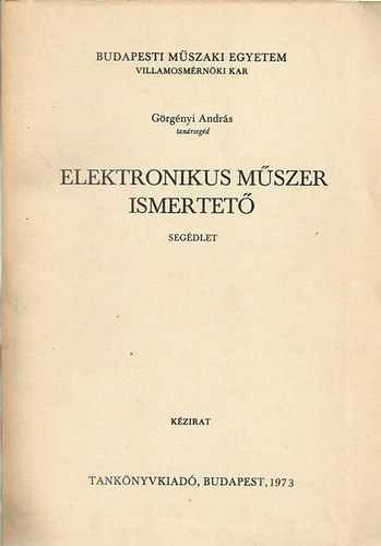 Elektronikus m�szer ismertet� (Seg�dlet)