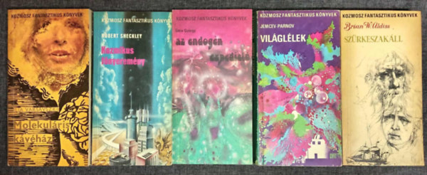 (5db) Kozmosz Fantasztikus Knyvek knyvcsomag: Molekulrius kvhz / Kozmikus fnyeremny / Endogn expedci / Vilgllek / Szrkeszakll