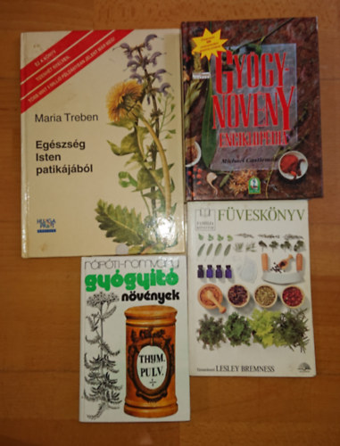 4 knyv a gygynvnyekrl: Egszsg Isten patikjbl, Gygyt nvnyek, Fvesknyv, Gygynvnyenciklopdia