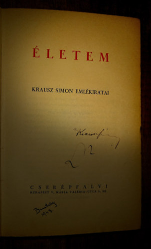 �letem - Krausz Simon eml�kiratai