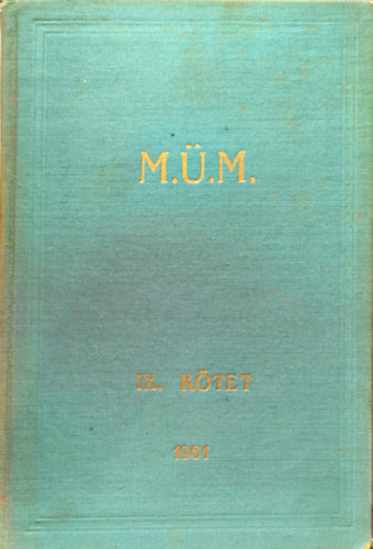 Magyar �get� M�nesk�nyv IX. k�tet, 1961.