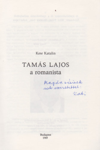 Tams Lajos a romanista