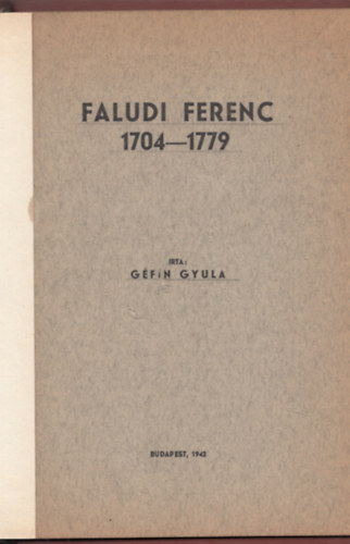 Faludi Ferenc 1704-1779