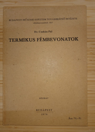 Termikus f�mbevonatok (K�zirat)