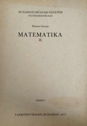 Psztor Istvn - Matematika II.