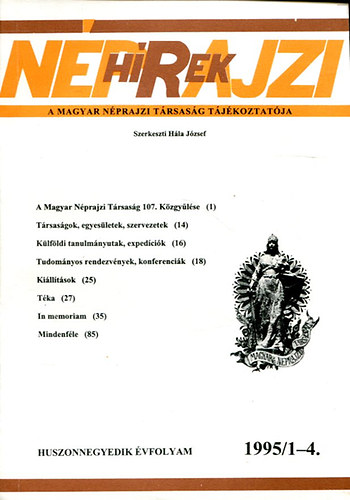 Nprajzi hrek 1995/1-4. (XXIV. vfolyam)- egy ktetben