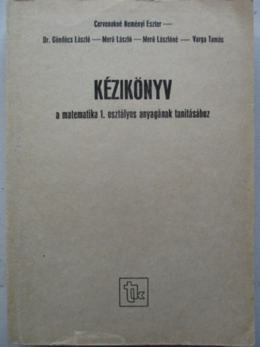 Kziknyv a matematika 1. osztlyos anyagnak tantshoz