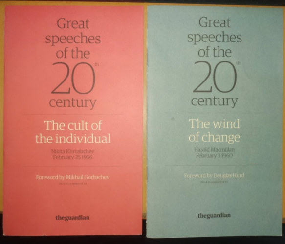 2 db Great Speeches of the 20th Century: The Cult of the Individual + The Wind of Change (The Guardian)