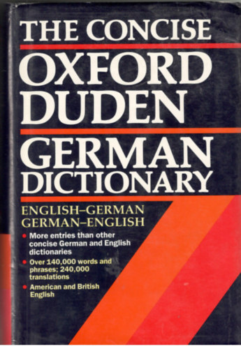 The Concise Oxford Duden German Dictionary - english-german, german-english